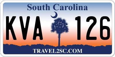 SC license plate KVA126