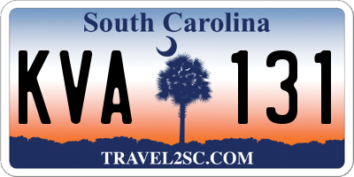 SC license plate KVA131