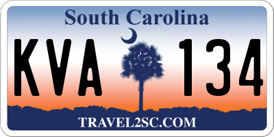 SC license plate KVA134