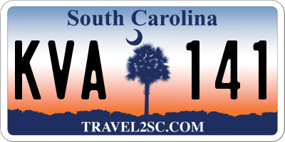 SC license plate KVA141