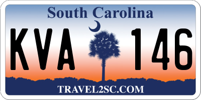 SC license plate KVA146