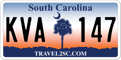 SC license plate KVA147