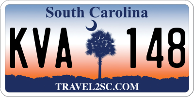 SC license plate KVA148