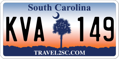 SC license plate KVA149