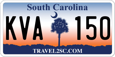 SC license plate KVA150