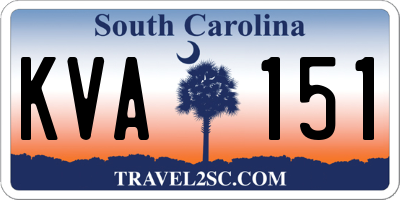 SC license plate KVA151