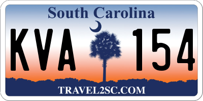 SC license plate KVA154