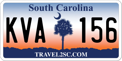 SC license plate KVA156