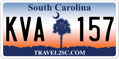 SC license plate KVA157