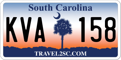 SC license plate KVA158