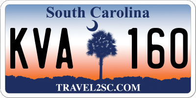 SC license plate KVA160