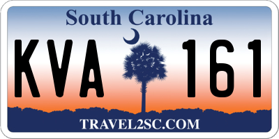 SC license plate KVA161