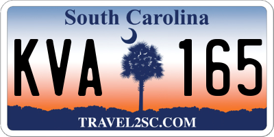 SC license plate KVA165