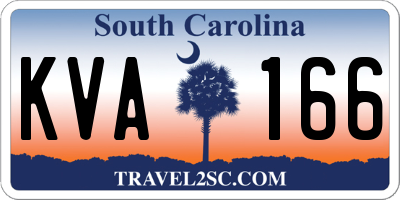 SC license plate KVA166