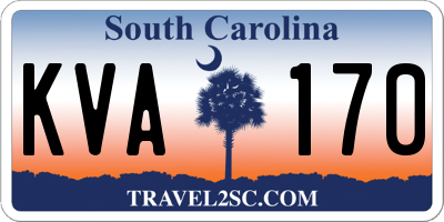 SC license plate KVA170
