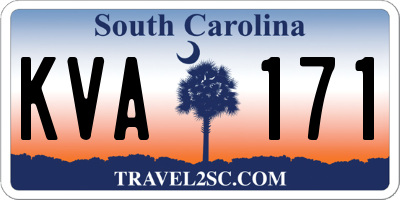 SC license plate KVA171