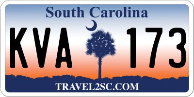 SC license plate KVA173