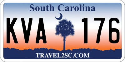 SC license plate KVA176