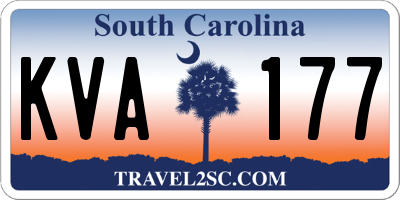 SC license plate KVA177