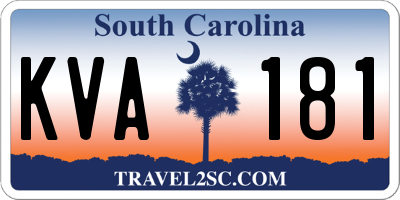 SC license plate KVA181