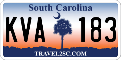 SC license plate KVA183