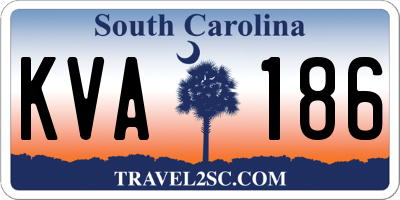 SC license plate KVA186