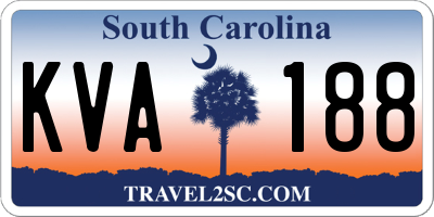 SC license plate KVA188
