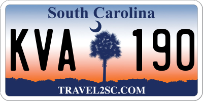 SC license plate KVA190