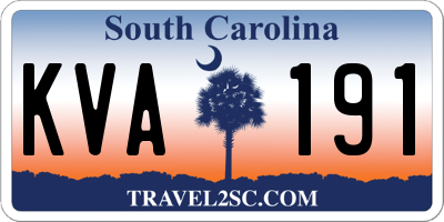 SC license plate KVA191