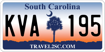 SC license plate KVA195