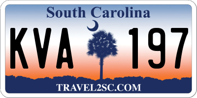 SC license plate KVA197