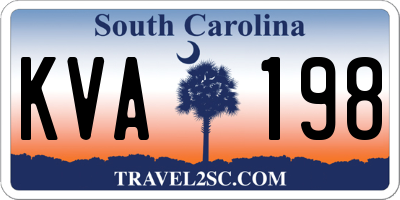 SC license plate KVA198