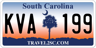 SC license plate KVA199