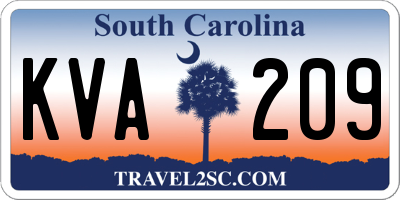 SC license plate KVA209
