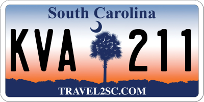 SC license plate KVA211