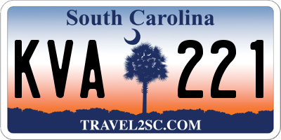 SC license plate KVA221