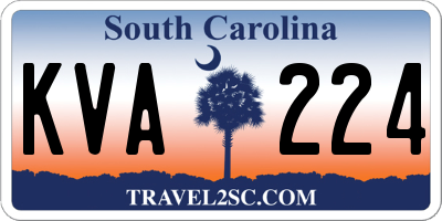 SC license plate KVA224