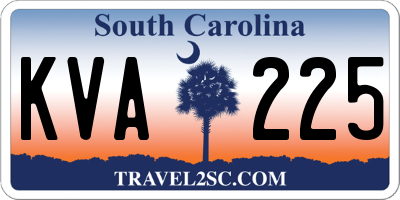 SC license plate KVA225