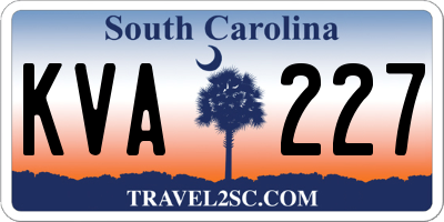 SC license plate KVA227