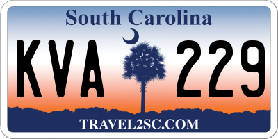 SC license plate KVA229