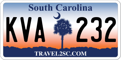 SC license plate KVA232