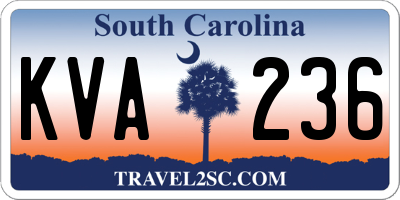 SC license plate KVA236