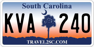 SC license plate KVA240