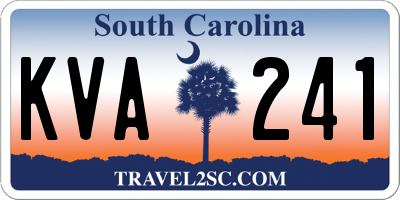SC license plate KVA241