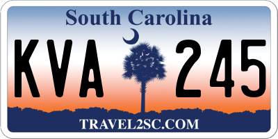 SC license plate KVA245