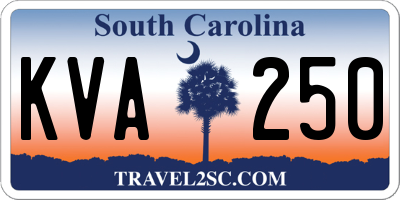 SC license plate KVA250