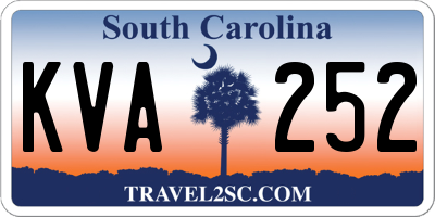 SC license plate KVA252