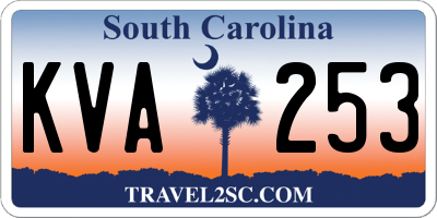 SC license plate KVA253