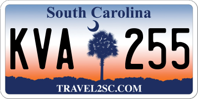 SC license plate KVA255