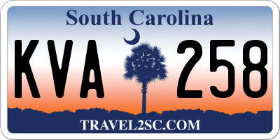 SC license plate KVA258
